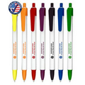 Certified USA Made White Click Pen w/ Trim